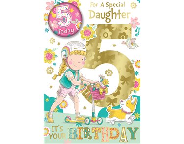 C75 DAUGHTER AGE 5 BADGED CARD 6S