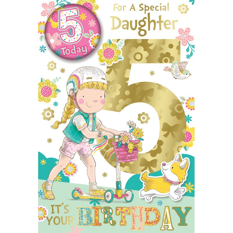 C75 DAUGHTER AGE 5 BADGED CARD 6S
