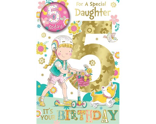 C75 DAUGHTER AGE 5 BADGED CARD 6S