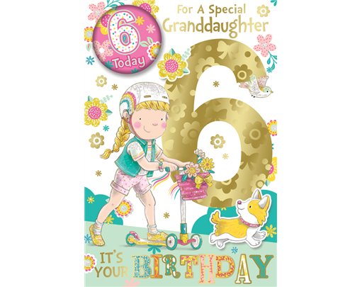 C75 GRANDDAUGHTER AGE 6 BADGED CARD 6S
