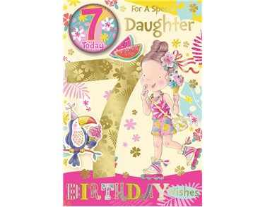 C75 DAUGHTER AGE 7 BADGED CARD 6S