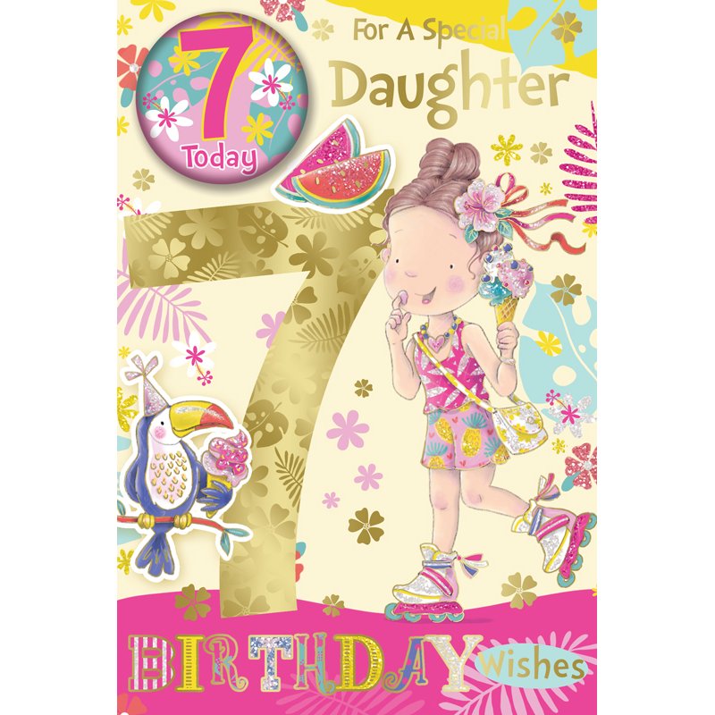 C75 DAUGHTER AGE 7 BADGED CARD 6S