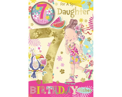C75 DAUGHTER AGE 7 BADGED CARD 6S