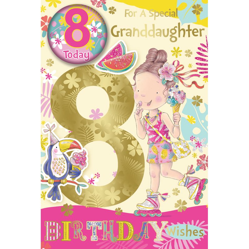 C75 GRANDDAUGHTER AGE 8 BADGED CARD 6S