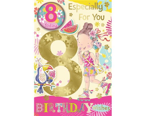 C75 AGE 8 GIRL BADGED CARD 6S