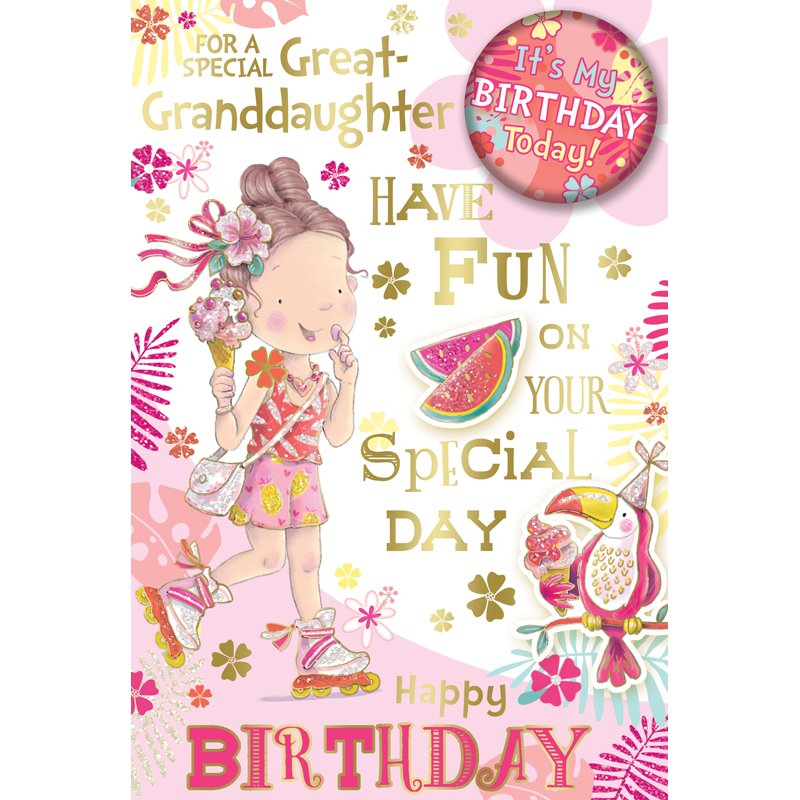 C75 GREAT GRANDDAUGHTER BADGED CARD 6S