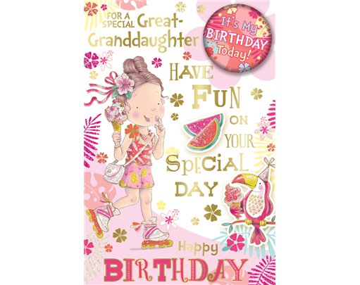 C75 GREAT GRANDDAUGHTER BADGED CARD 6S