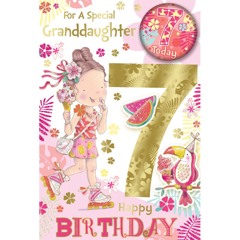 C75 GRANDDAUGHTER AGE 7 BADGED CARD 6S