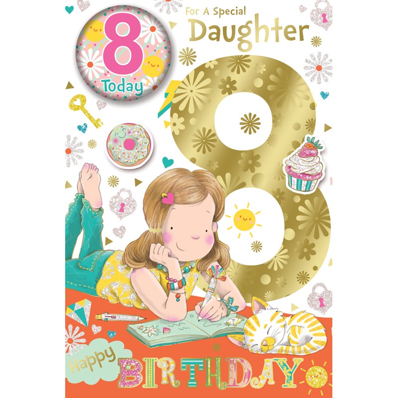 C75 DAUGHTER AGE 8 BADGED CARD 6S