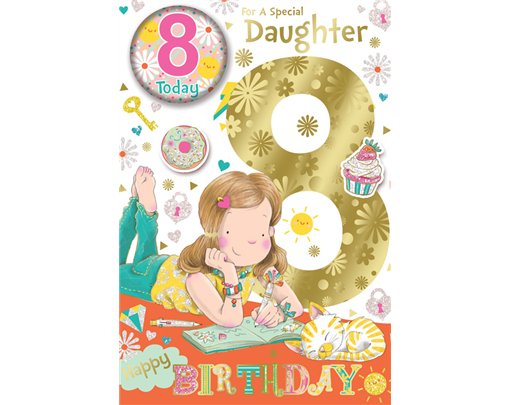C75 DAUGHTER AGE 8 BADGED CARD 6S