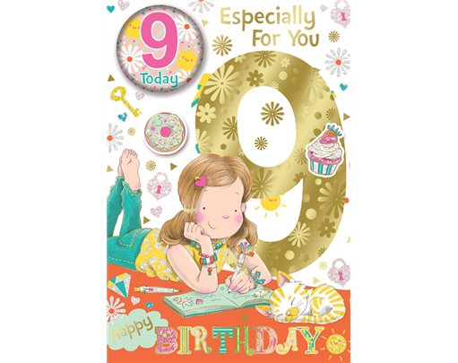 C75 AGE 9 GIRL BADGED CARD 6S