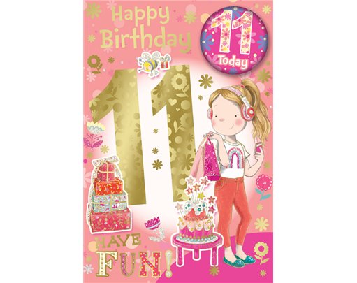 C75 AGE 11 GIRL BADGED CARD 6S