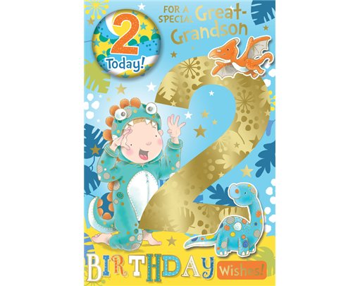 C75 GREAT GRANDSON AGE 2 BADGED CARD 6S