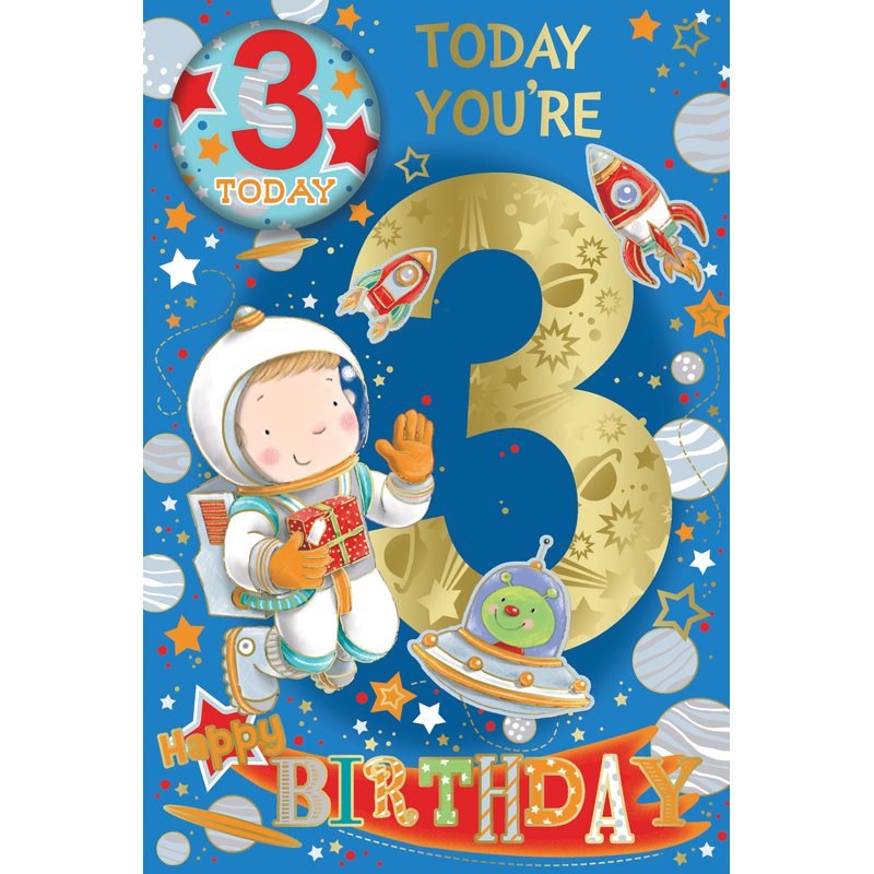 C75 AGE 3 BOY BADGED CARD 6S
