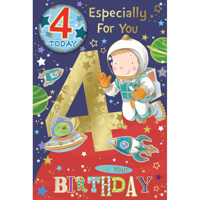 C75 AGE 4 BOY BADGED CARD 6S