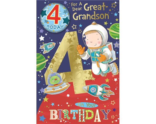 C75 GREAT GRANDSON AGE 4 BADGED CARD 6S