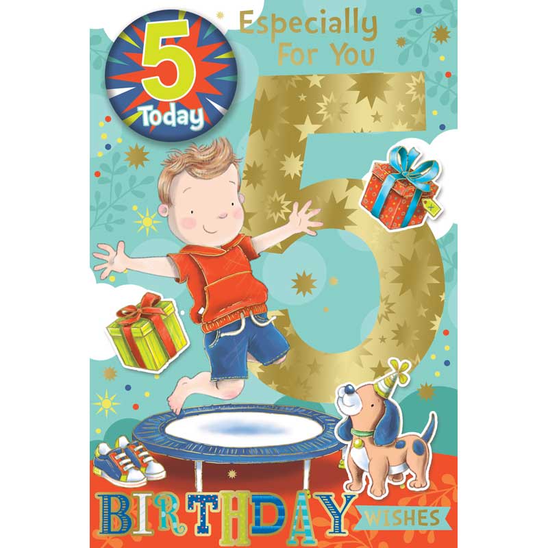 C75 AGE 5 BOY BADGED CARD 6S