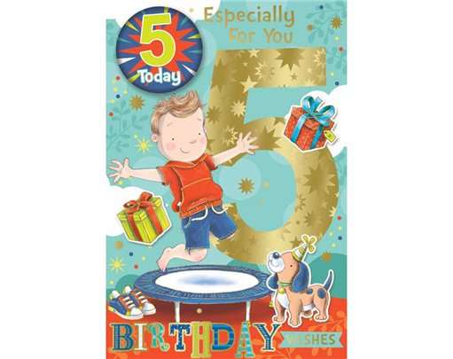 C75 AGE 5 BOY BADGED CARD 6S