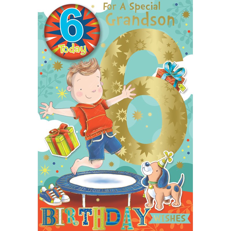 C75 GRANDSON AGE 6 BADGED CARD 6S