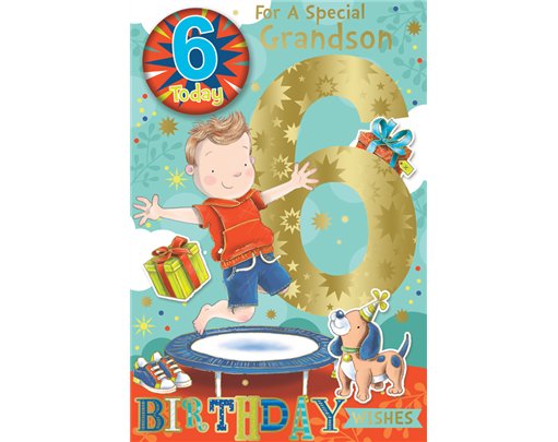 C75 GRANDSON AGE 6 BADGED CARD 6S