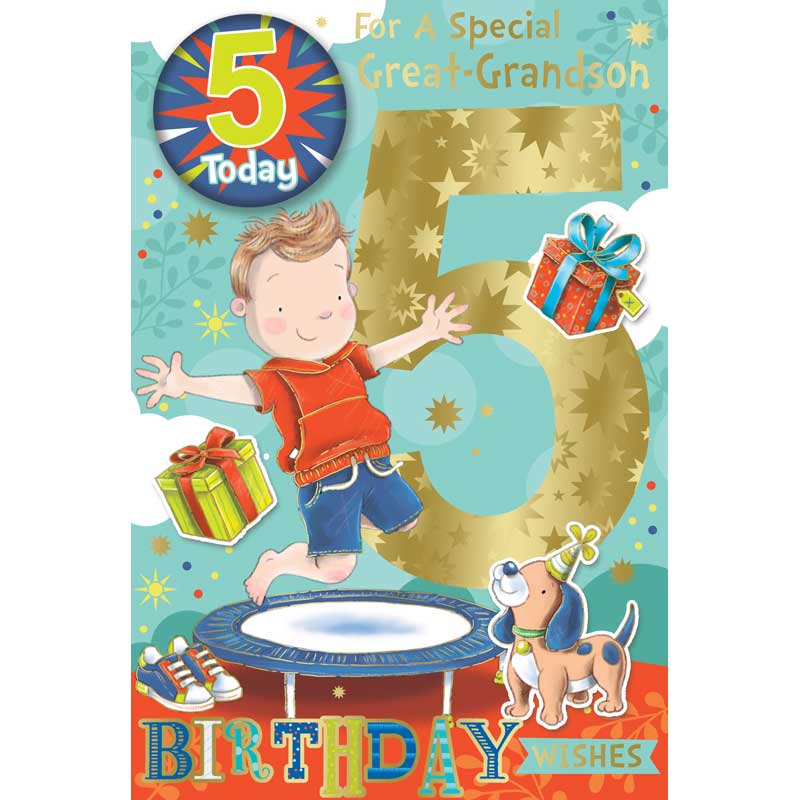 C75 GREAT GRANDSON AGE 5 BADGED CARD 6S