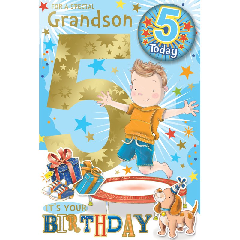 C75 GRANDSON AGE 5 BADGED CARD 6S