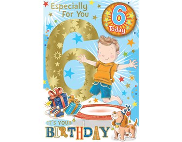 C75 AGE 6 BOY BADGED CARD 6S