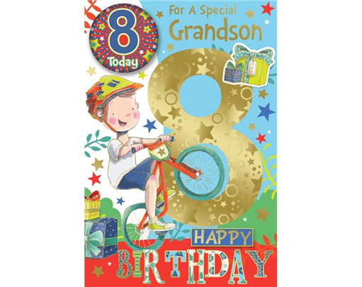 C75 GRANDSON AGE 8 BADGED CARD 6S