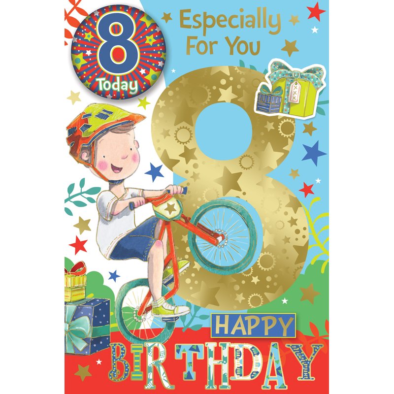 C75 AGE 8 BOY BADGED CARD 6S