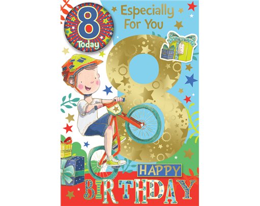 C75 AGE 8 BOY BADGED CARD 6S