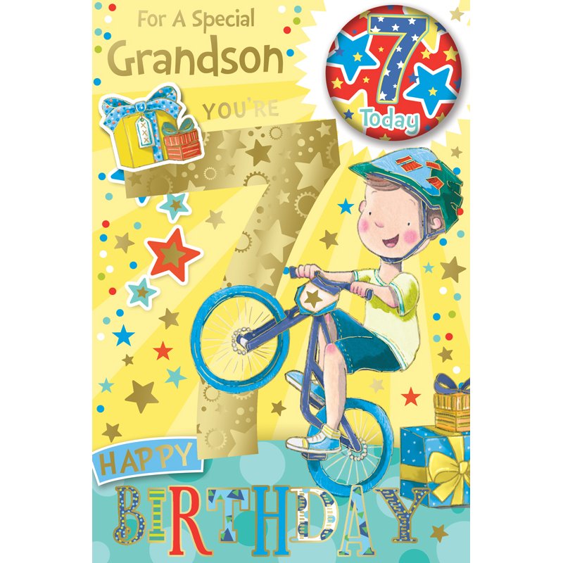 C75 GRANDSON AGE 7 BADGED CARD 6S
