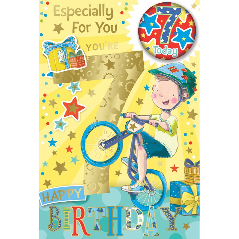 C75 AGE 7 BOY BADGED CARD 6S