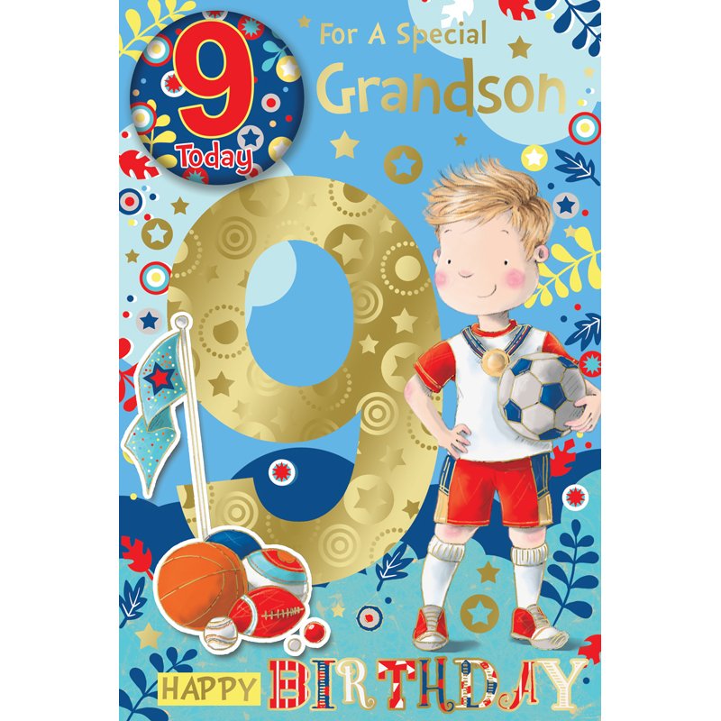C75 GRANDSON AGE 9 BADGED CARD 6S