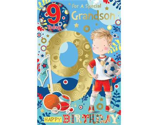 C75 GRANDSON AGE 9 BADGED CARD 6S