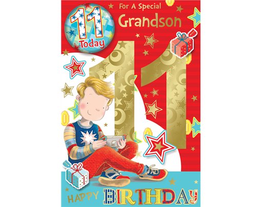C75 GRANDSON AGE 11 BADGED CARD 6S