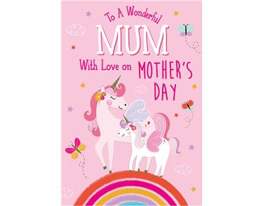MOTHERS DAY UNICORN POPPET CARD 6S
