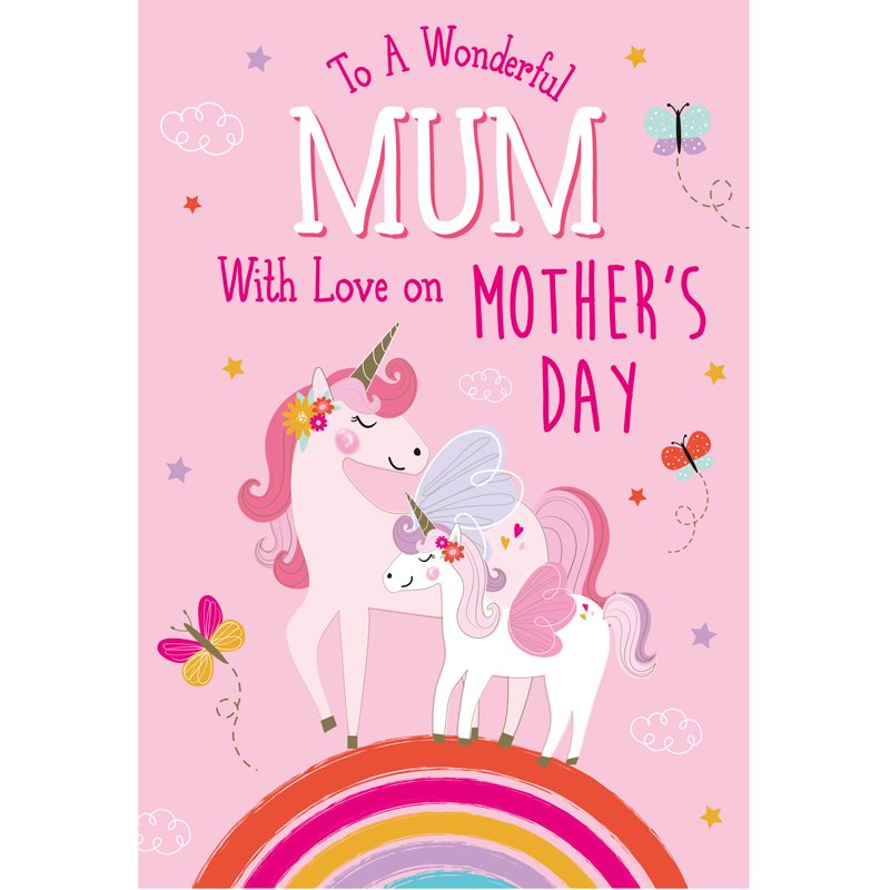 MOTHERS DAY UNICORN POPPET CARD 6S