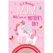 MOTHERS DAY UNICORN POPPET CARD 6S