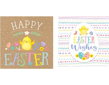 10PK CUTE EASTER CARDS 24S