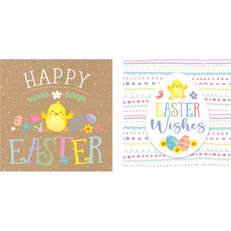 10PK CUTE EASTER CARDS 24S