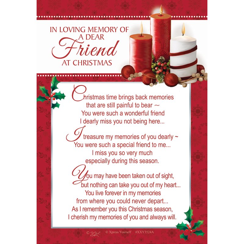 A DEAR FRIEND G/SIDE CARD  6S