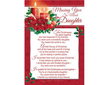 MISS YOU DAUGHTER G/SIDE CARD  6S