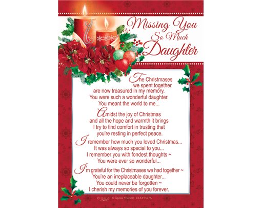 MISS YOU DAUGHTER G/SIDE CARD  6S