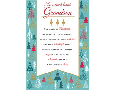 C75 GRANDSON HEARTFELT WISHES XMAS 6S