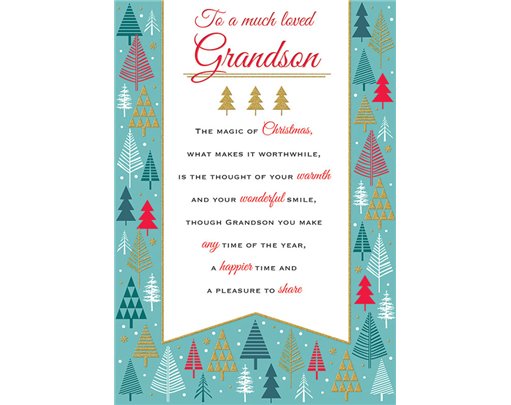 C75 GRANDSON HEARTFELT WISHES XMAS 6S
