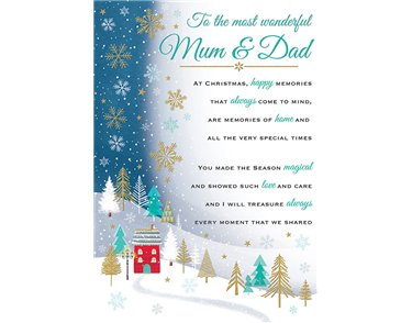 C75 MUM & DAD HEARTFELT WISHES XMAS 6S