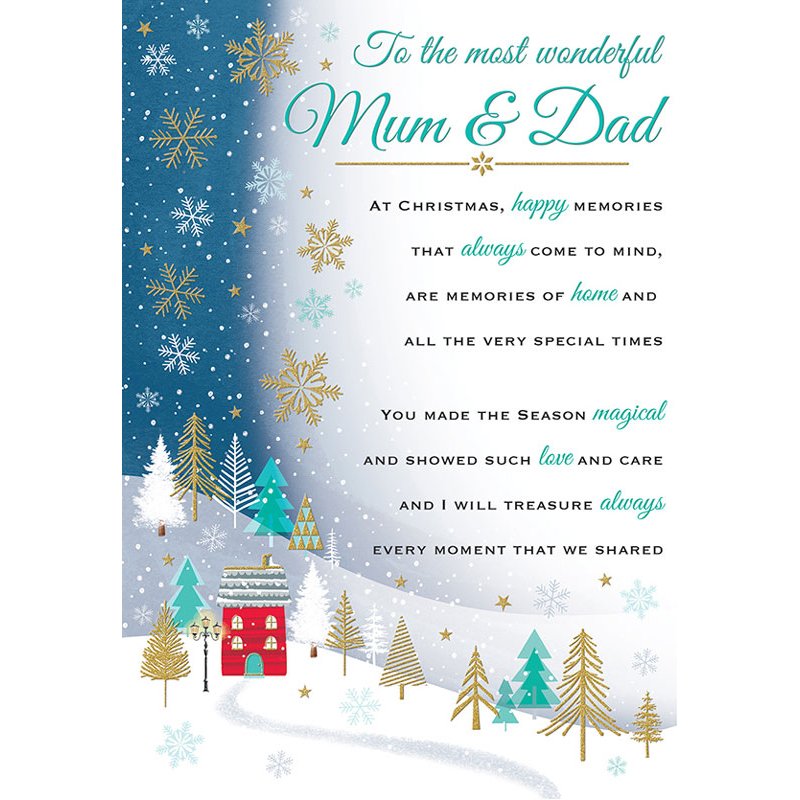 C75 MUM & DAD HEARTFELT WISHES XMAS 6S
