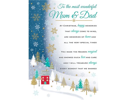 C75 MUM & DAD HEARTFELT WISHES XMAS 6S