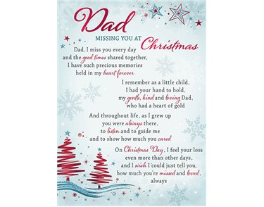 C35 DAD SPECIAL THOUGHTS XMAS GRAVESIDE CARD 6S