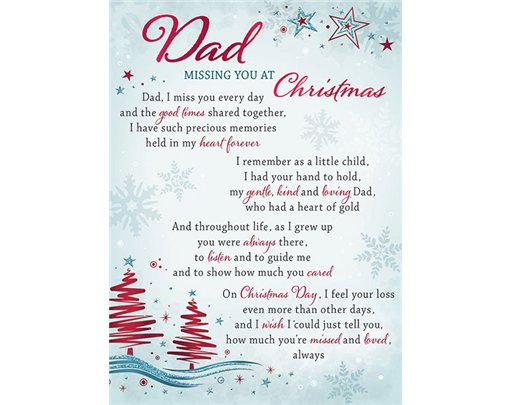C35 DAD SPECIAL THOUGHTS XMAS GRAVESIDE CARD 6S